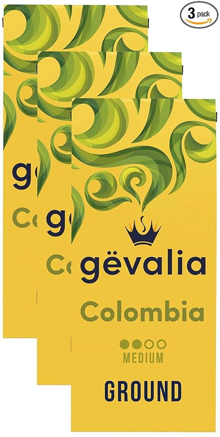 Gevalia Colombian Medium Roast Ground Coffee (12 oz Bag) (Pack of 3)