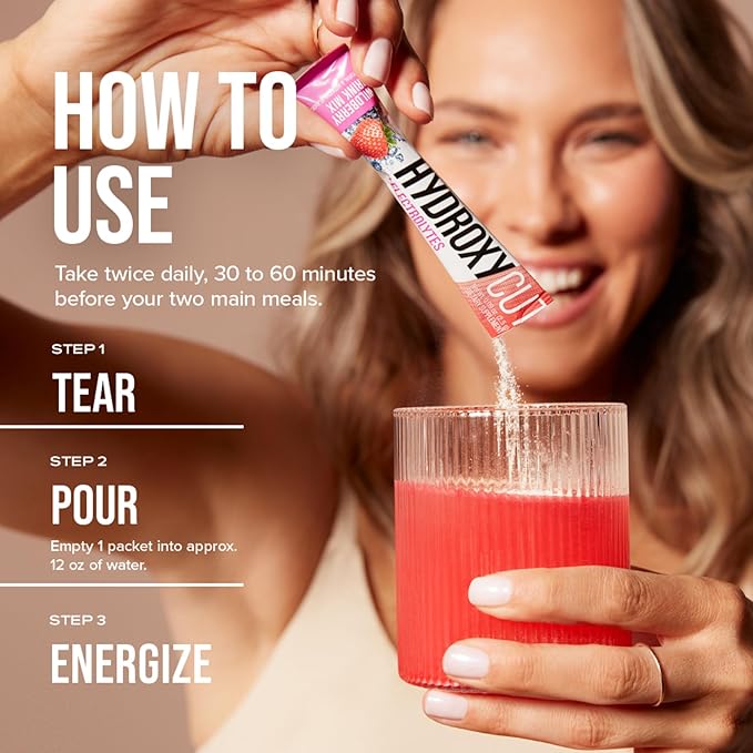 Hydroxycut Drink Mix, Wildberry Blast - 21 Travel-Size Packets, Pack of 2 - Zero Calories, Zero Sugar - Boost Metabolism, Burn Calories, Increase Energy - for Women & Men