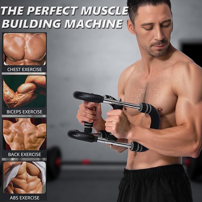 NOAOVO Twister Arm Trainer, Adjustable Resistance Twister Arm Exerciser Chest Exerciser for Men, Portable Chest Workout Equipment Arm Trainer for Men