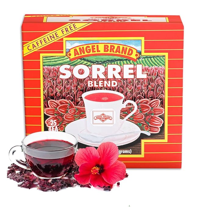 Angel Brand Sorrel Tea Bags 25 – Hibiscus Flower Tea for Refreshing Flavor &