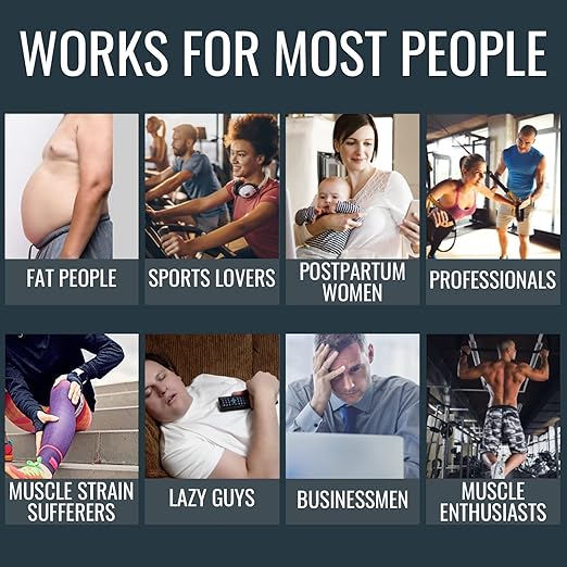 Abs Stimulator, EMS Muscle Stimulator Fitness Equipment for Abdomen Arms Shoulder Back Leg Hip, Ab Stimulator for Women & Men