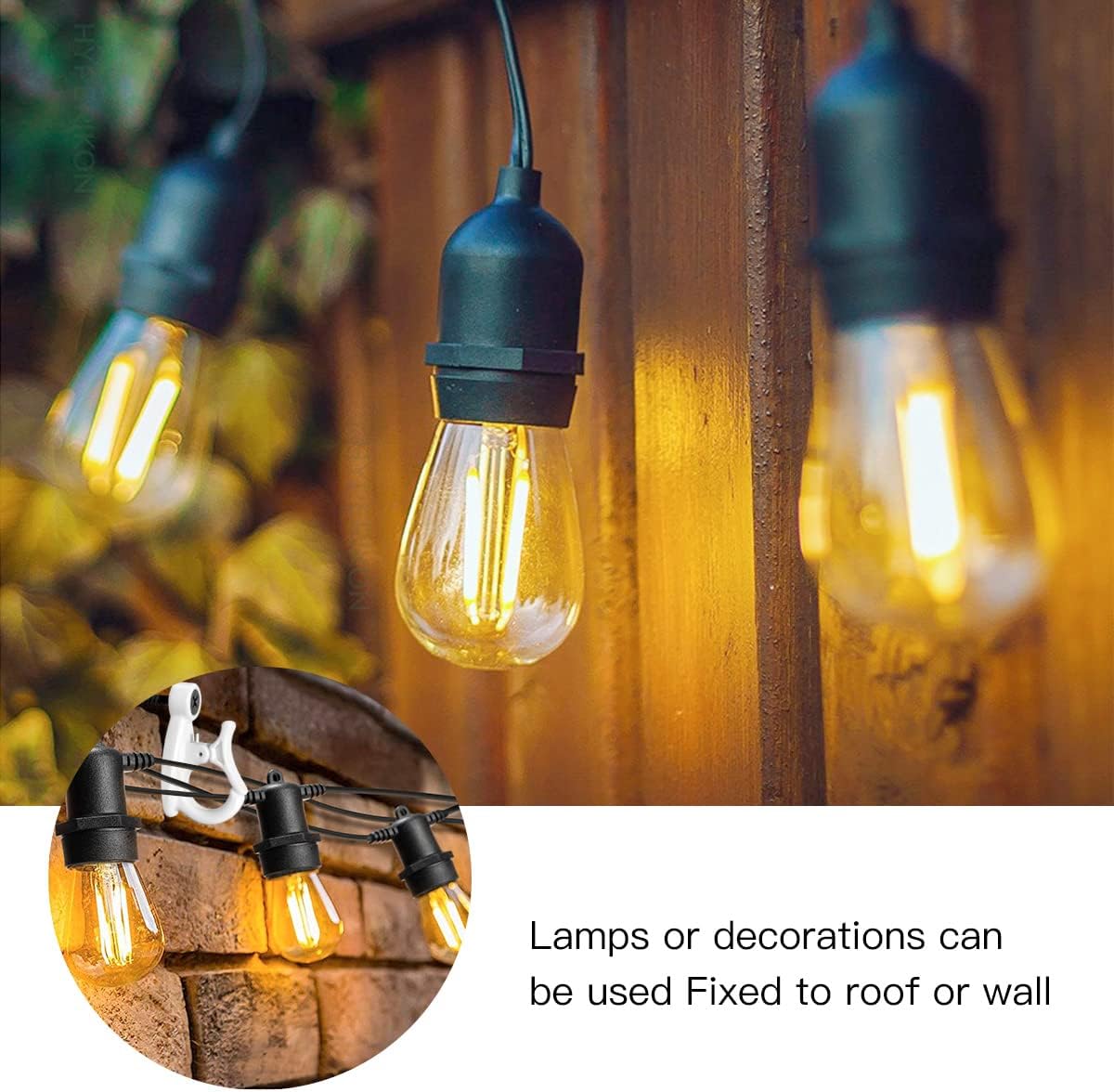 Light Hanger Hooks,String Light Hooks,Screw-in Hooks for Hanging String Lights and Wire,Plants,Wind Chimes,Plastic,White,20 Pack