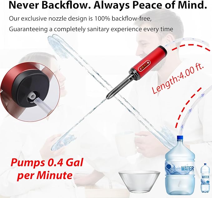 Upgrade Enema Anal Douche , Waterproof Touch Control, Enemas-Douches for Men & Women Colon Cleanse, Shower Enema Bulb-Bottles Kit, Electric Rotating Nozzle, Pressure Spray, Two Douching Modes,red