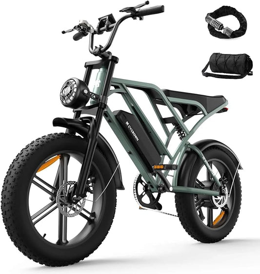 Electric Bike for Adults,Peak 1000W/1500W Motor,20/28MPH 55-150Mile ebikes for Adults with 10.4AH/13AH/26AH Battery,20" Fat Tire Electric Dirt Bike Commuting Off Road Ebike, UL2849