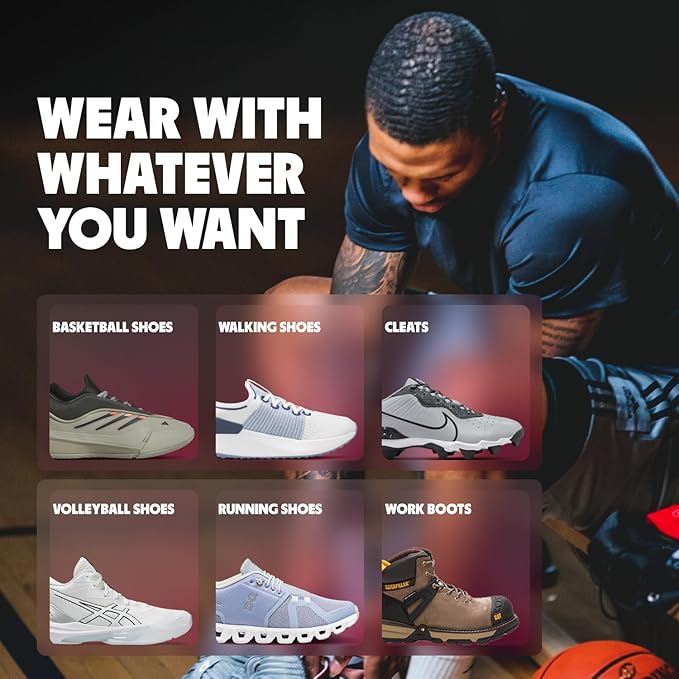 MOVE Baseline - All-Purpose Insoles - Sock Liner - Ultra Thin Shock Absorption - Maximum Freedom of Movement and Energy Return for Cleats, Shoes, Running, Basketball, Baseball (M13-13.5/WM14.5-15)