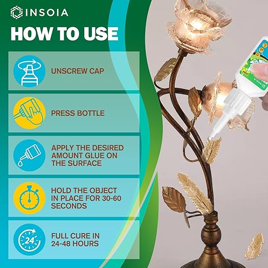 Glass Glue, 20g Clear Super Glue for Glass Repair Quick Fix Glass Adhesive Heavy Duty Strong Crazy Instant Glue for Bonding Glass, Acrylic, Ceramics, Mirrors, DIY Crafts