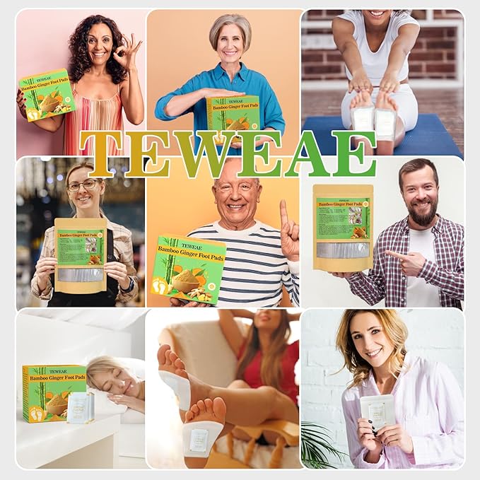 Foot Pads - 122 Pads Pure Natural Ginger Powde Bamboo Vinegar Pad, Goodnight FootPads for Travel or Home Use