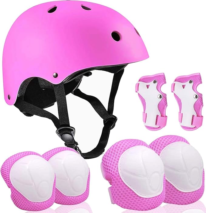 Adjustable Helmet for Ages 3-16 Kids Toddler Boys Girls Youth,Protective Gear with Elbow Knee Wrist Pads for Multi-Sports Skateboarding Bike Riding Scooter Inline skatings Longboard Roller Skate