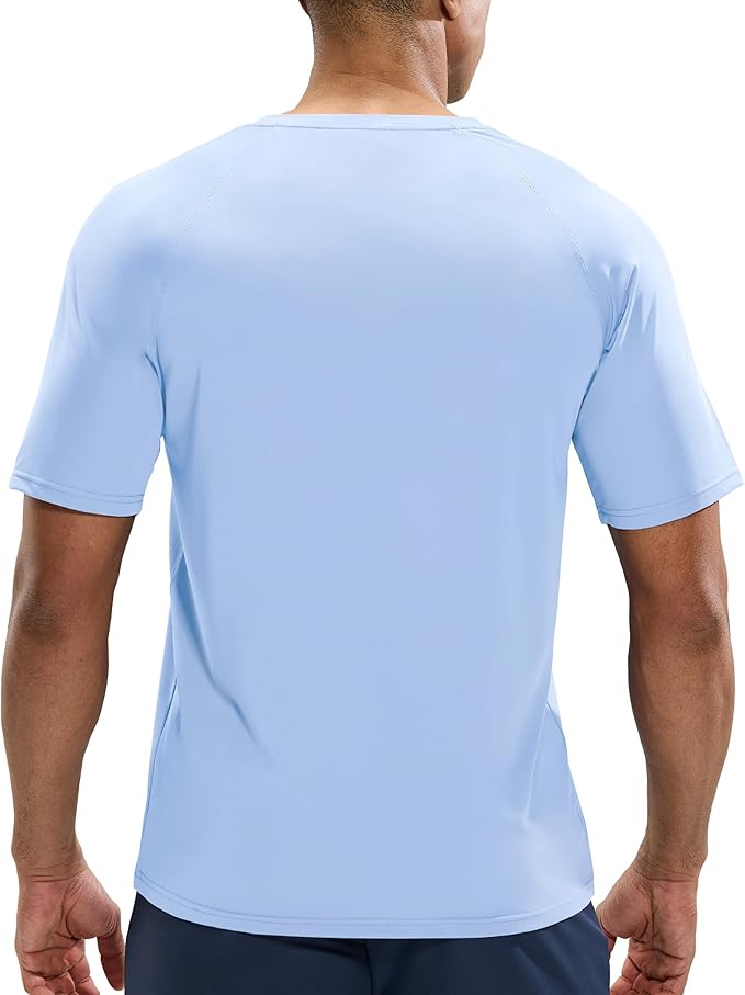 MIER Men's Dry Fit Workout T-Shirts Athletic Running Tee Short Sleeve Crew Neck Gym Tops, Polyester, Moisture Wicking