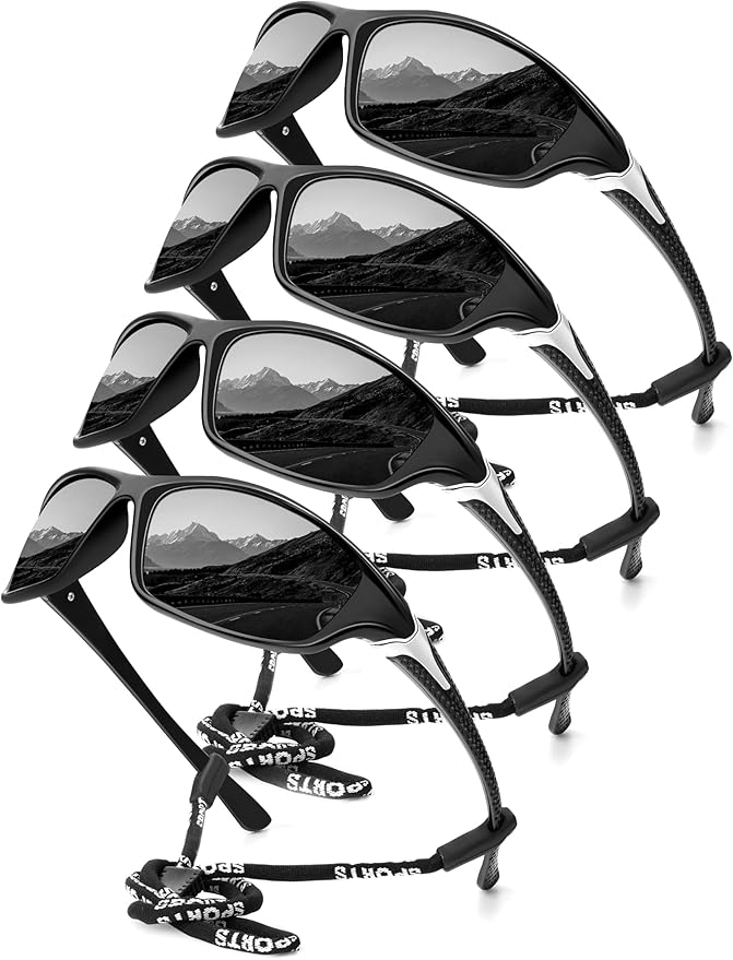 KALIYADI Polarized Sunglasses-Men Sports Sunglassses: Mens Sunglasses with UV Protection for Fishing Driving Cycling Running