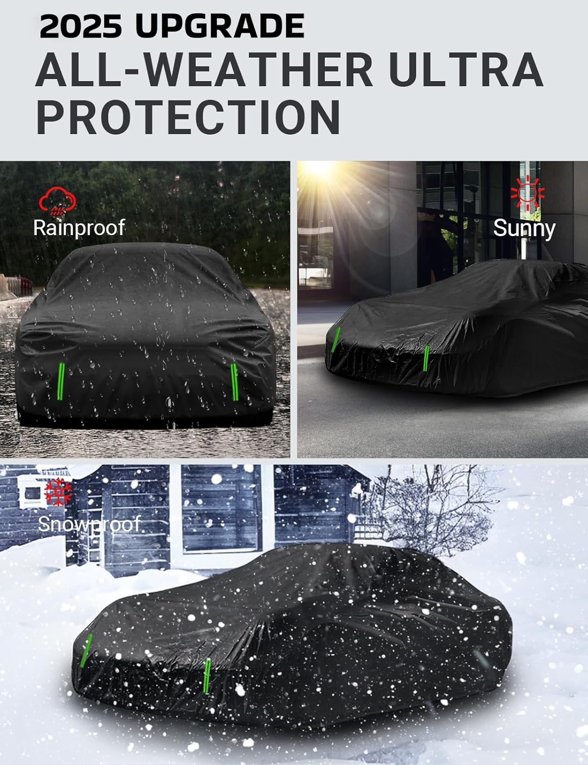 Proadsy 2025 Upgrade Car Cover for Porsche 911 Carrera (996/997 Series) 1998-2024 2025, Windproof All Weather Waterproof Sun Rain UV Dust Snow Protection Full Outdoor Indoor Exterior Car Covers