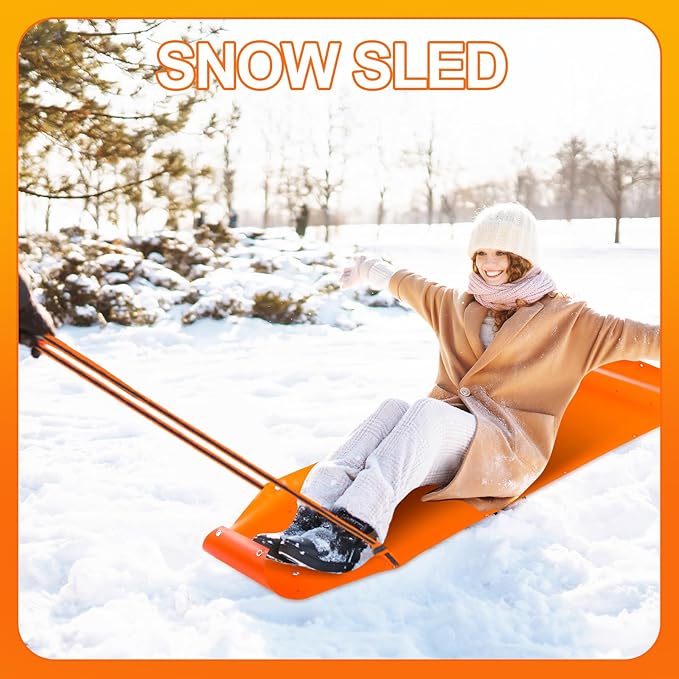 2 Pcs Deer Drag Sleds Deer Sled Game Hauler with 2 Pcs Heavy Duty Drag Strap for Duck Hunting Ice Fishing Accessories Rope Pulling Harness for Hunting Gift