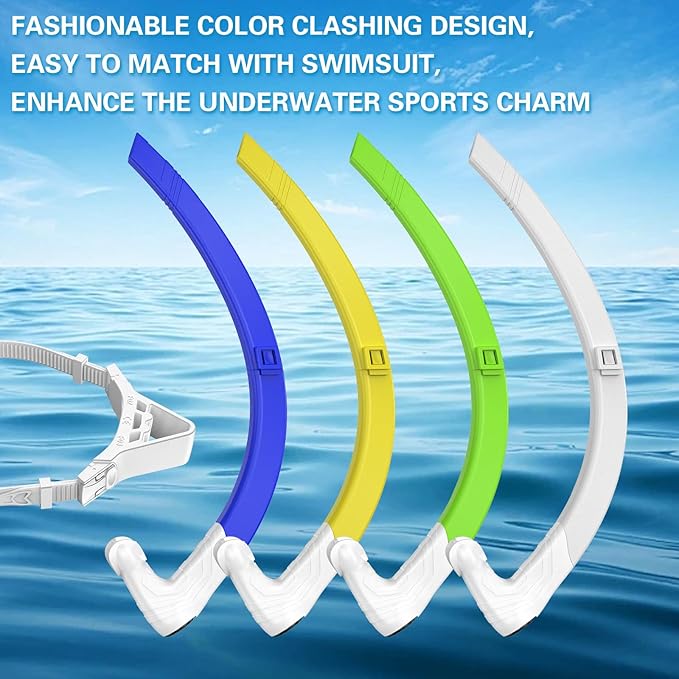 Greatever Detachable Portable Snorkel for Lap Swimming Unisex-Adult Silicone Adjustable Headband One Way Exhaust Valve