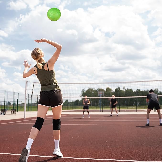 Size 5 Volleyball - Durable PU Leather, Indoor/Outdoor. Soft Control, Great Airtightness for Training/Games. Ideal for All Ages