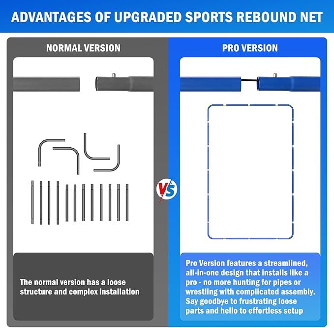 Volleyball Rebounder Net, Soccer Baseball Rebound Pitchback Net, Adjustable Target Practice Nets, Easy Setup Softball Bounce Back Trainer Equipment, Improve Sport Training Skills for Backyard