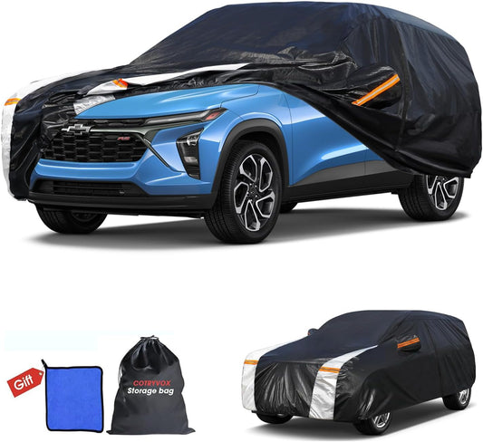 Chevrolet Trax Car Cover 100% Waterproof All Weather, Gift with Towel, 10 Layers SUV Car Cover Custom Fit 2013-2025 Chevy Trax, Full Exterior Car Covers Rain Sun UV Protection with Door Zipper.