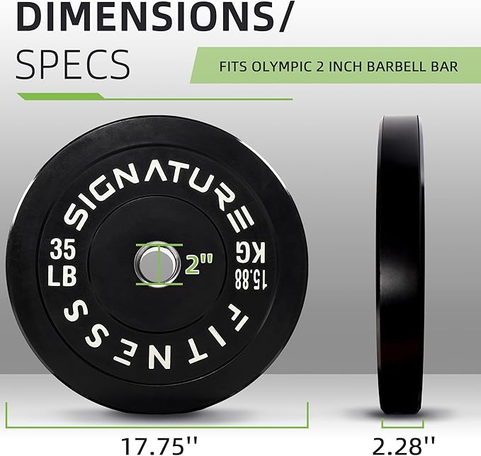 Olympic Bumper Plates Set, 2" Weight Plates for Strength Training & Weightlifting, Paris or Set or Set with Barbell, Multiple Options