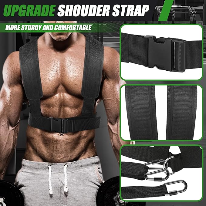 Weight Sled Adjustable Height - Weight Training Pull Sled Gym Equipment for Fitness Strength & Speed Training