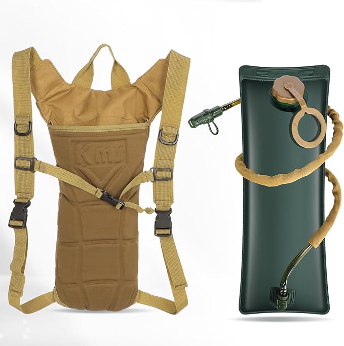 4 Pack Tactical Hydration Backpack with 3L Water Bladder Military Daypack Water Backpack Lightweight Hydration Back Pack for Running Cycling Climbing Hiking for Men Women