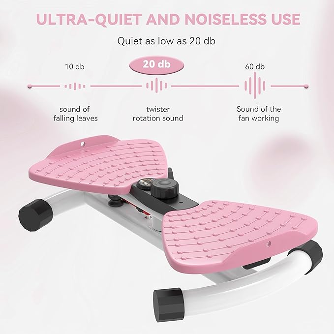 renZEC Waist Twister Machine, Adjustable Exercise Twist Board for Women Men, Noiseless Ab Twister for Home Gym Equipment, 330 lbs Capacity | Track Time, Reps, Calories with Digital Display