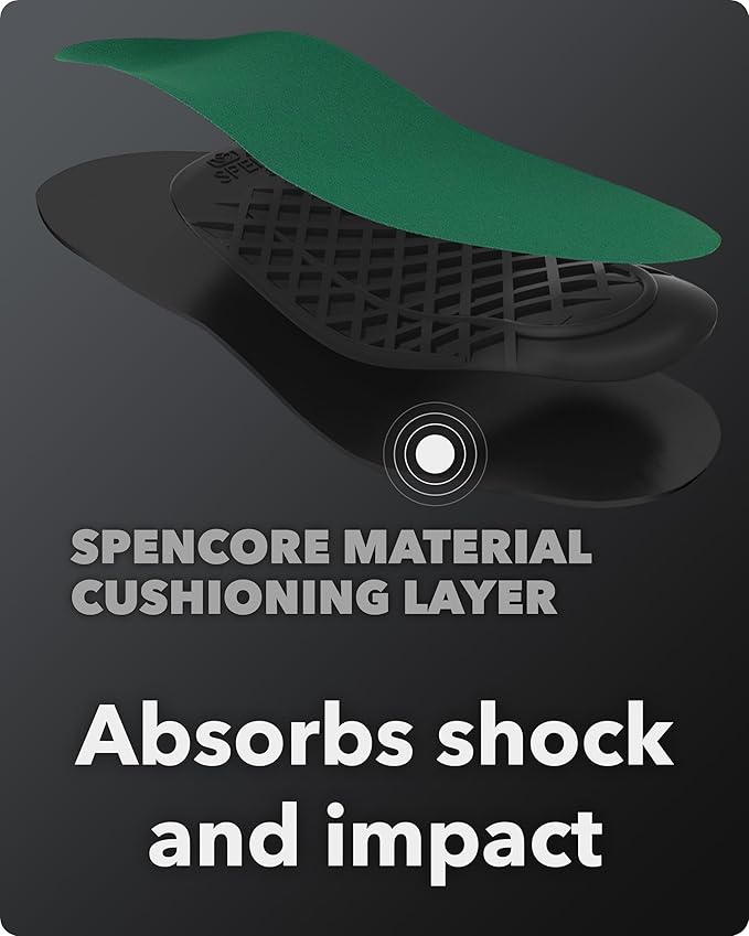Spenco Rx Arch Support - Lightweight, Orthotic Shoe Inserts with 4-Way Stretch Fabric & SpenCore Layer for Shock Absorption, Odor Control & All-Day Comfort & Stability - Fits Most Shoes