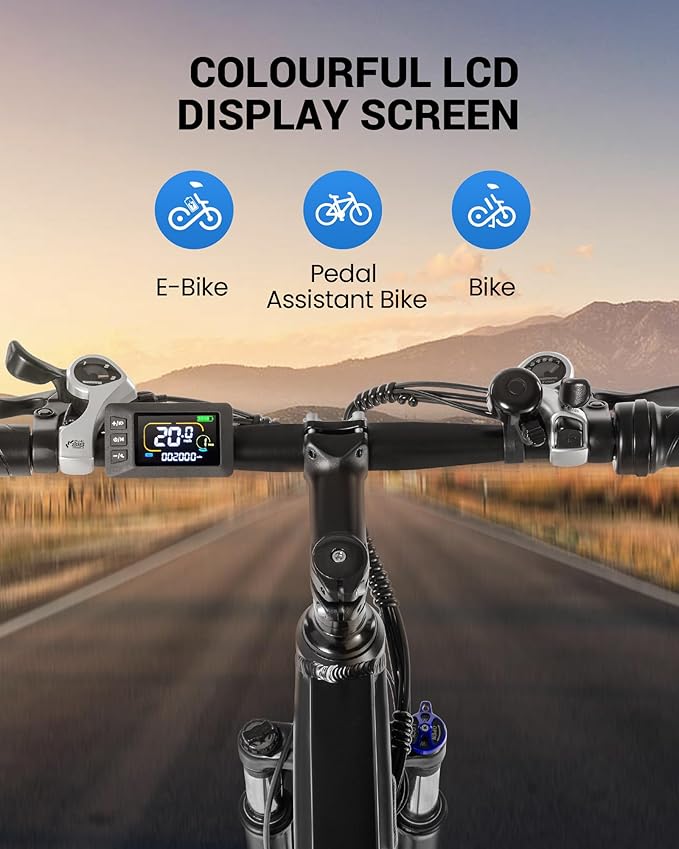 Electric Bike for Adults,26" E-Bike with 700W Peak Motor 21-Speed,Up to 50 Miles Removable Battery,Front Fork Suspension Dual Disc Brakes,Ebikes for Adults Commute Mountain All Terrain