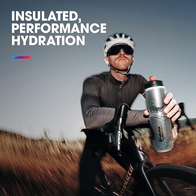 HydraPak Polar Surge Insulated Bike Water Bottle 2-Pack (20oz or 24oz) - High Flow, Fits Most Bike Cages, For Cycling & Sports
