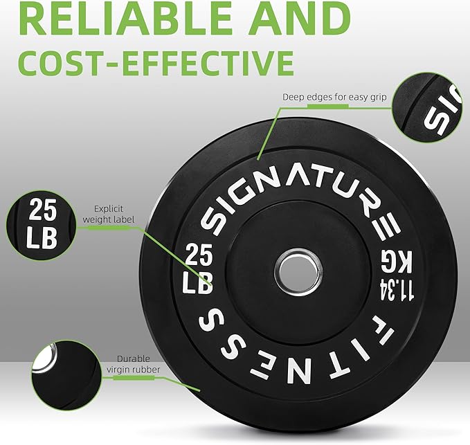 Olympic Bumper Plates Set, 2" Weight Plates for Strength Training & Weightlifting, Paris or Set or Set with Barbell, Multiple Options