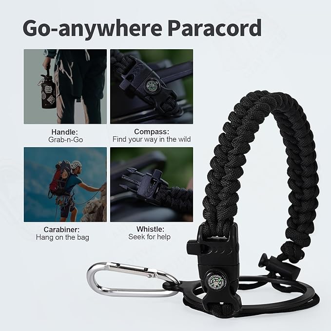 64 oz Insulated Water Bottle with Straw (Cold for 48 Hrs), Half Gallon Stainless Steel Triple Wall Vacuum Sports Water Jug, Leakproof Hydro Cup Flask with Straw Spout Lids & DIY Stickers