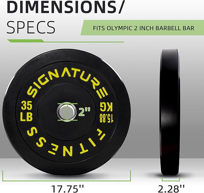 Olympic Bumper Plates Set, 2" Weight Plates for Strength Training & Weightlifting, Paris or Set or Set with Barbell, Multiple Options