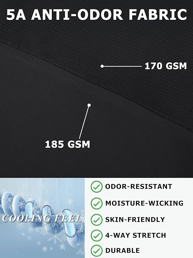 Moisture Wicking Quick Dry Soft Pickleball Workout Hiking Camping Running Shirts for Men Outdoor Sports