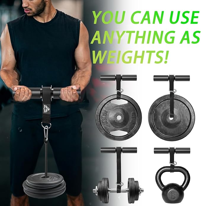 Forearm Strengthener Roller with Loading Pin and Thick Foam Grip – Multi-Functional Wrist Roller & Arm Blaster for Forearm, Wrist, and Grip Strength Training