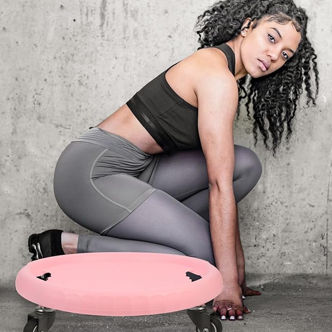VANZACK Abdominal Exercise Sliders - Core Training Roller Wheel with Sliding Plate and Four-Wheel Abdominal Board Trainer for Effective Abdominal Workouts