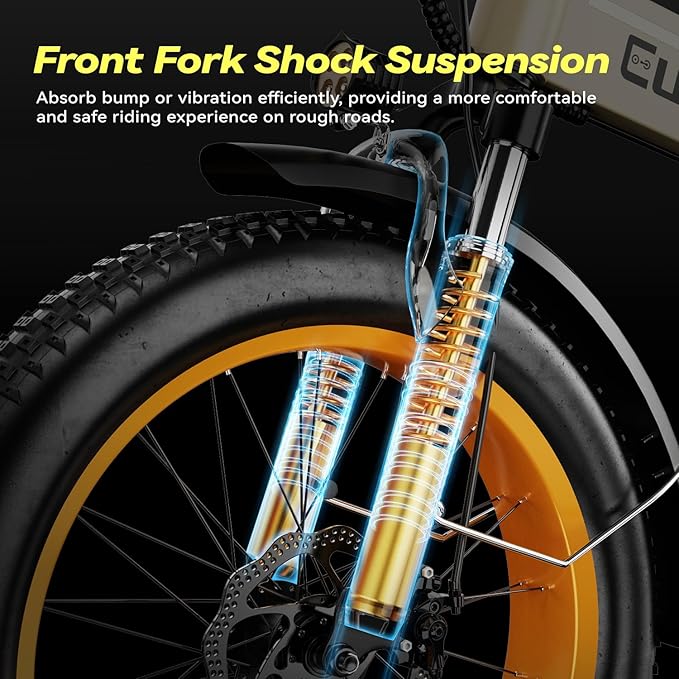 Foldable Electric Bike for Adults, 30+MPH, 48V 20Ah Removable Battery up to 80Miles, 20" Fat Tire Peak 1000W Motor Dirt Ebike Adult Electric Bicycle for City Commute Beach Mountain Adventurous E Bike