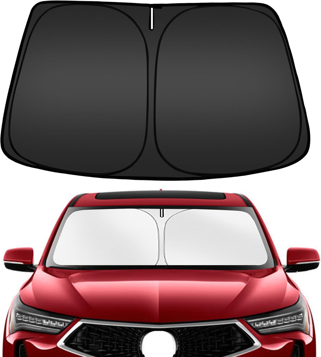 ARISMOTOR Windshield Sun Shade for Acura RDX 2019-2025, Custom Fit Foldable Front Window Sunshade Sun Visor Protector, Block UV Rays Keep Your Car Cooler