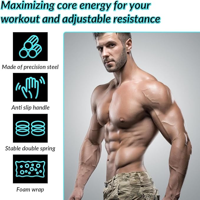 Twister Arm Trainer, 40-100 Lb Adjustable Power Twister Bar, Chest Shoulder Arm Workout Equipment, Portable Shoulder Strength Exerciser Machine for Fitness People