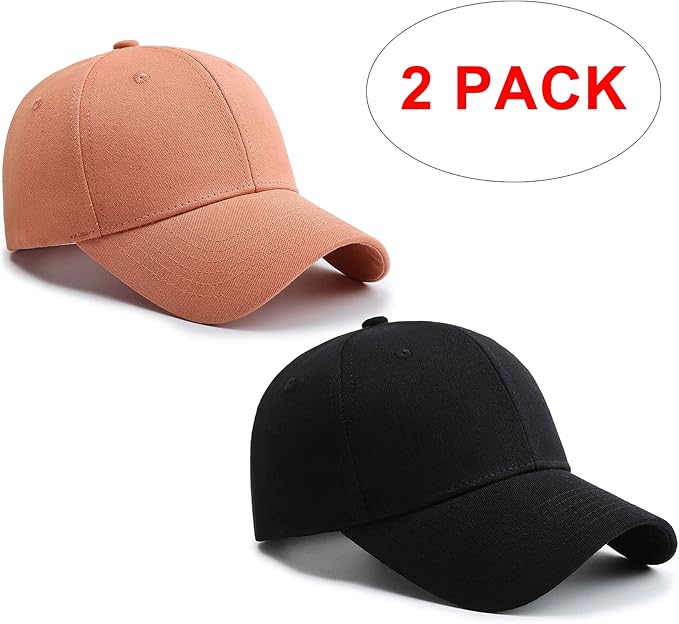 PFFY 2 Packs Baseball Cap Golf Dad Hat for Men and Women