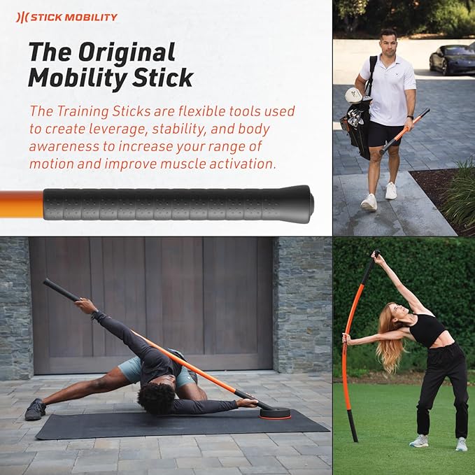3 Stick Training Bundle | Mobility Stick to Improve Flexibility, Mobility, and Strength with Active Stretching for Golf, Running, Fitness, Pickleball, and More