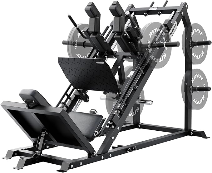 RitFit Gazelle Pro 3 in 1 Leg Press and Hack Squat Machine - High-Tensile Steel Leg Press Machine, 2000 lbs Capacity, Adjustable Angles, Hack Squat Machine with Weight Storage