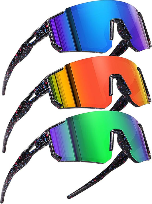 Youth Baseball Sunglasses Kids Sports Sunglasses for Boys Girls Softball Cycling Glasses UV400 Protection