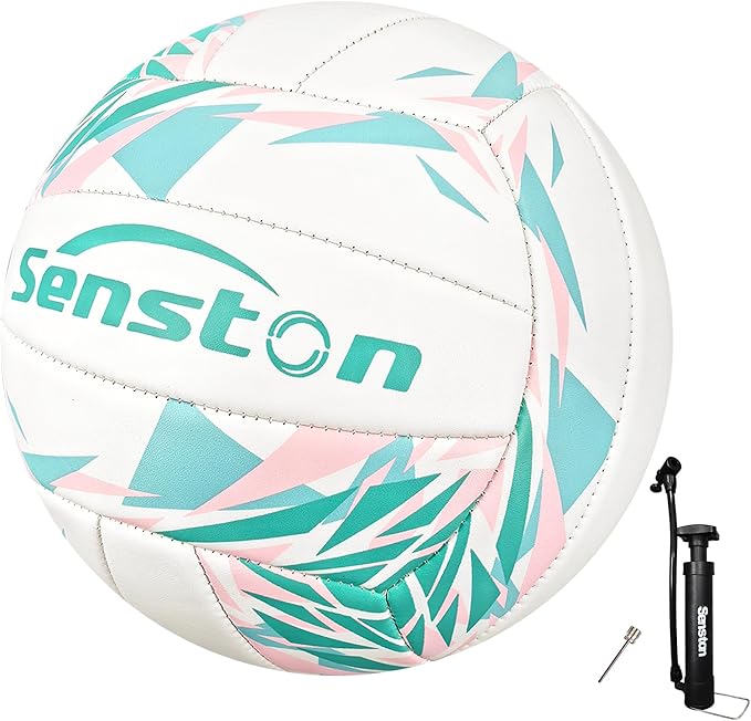 Senston Premium PVC Volleyball Size 5 – Indoor/Outdoor Volleyball, All-Weather Durable Design for Training, Practice & Beach Games (Meets Official Size Standards)
