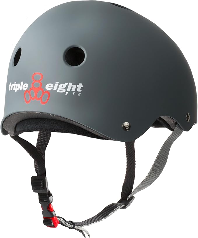 Triple Eight Certified Sweatsaver Helmet for Skateboarding, BMX, Roller Derby, Roller Skating, Inline Skating, Scooter and Bike
