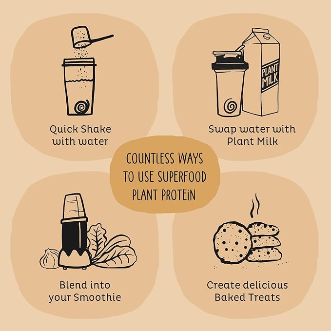 KOS Organic Plant Based Protein Powder, Chocolate Peanut Butter - Delicious Vegan Protein Powder Meal Replacement - Keto Friendly, Gluten Free, Dairy Free & Soy Free - 2.4 lbs, 28 Servings