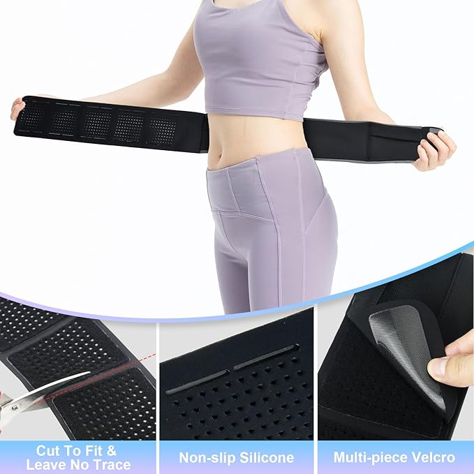 Diabetic Pump Belt Holder, Diabetes Insulin Pump Belt with Cuttable Size, Diabete Waist Running Belt for Men & Women (M:24"-38")