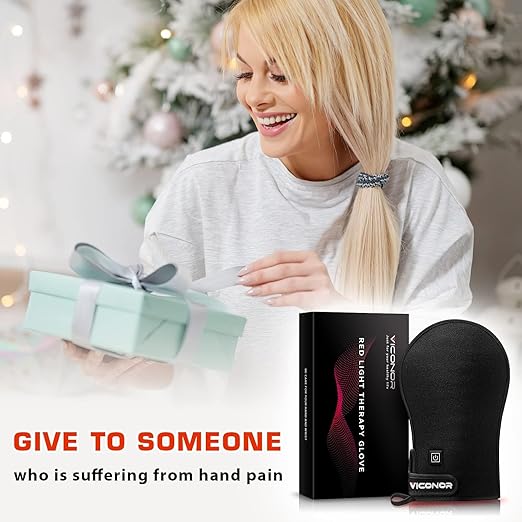 Red Light Therapy Device for Hands, Infrared-Light-Therapy-Gloves Finger Wrist, Led Near Infrared Carpal Tunnel
