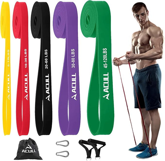 Resistance Bands for Working Out, Pull Up Assistance Bands, Exercise Workout Bands Set for Men Women, Stretch Bands for Physical Therapy, Muscle Training, Home Workouts