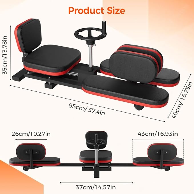 NArra Leg Stretcher Machine, Adjustable Leg Stretch Training Machine, 330lbs Heavy Duty Leg Extension Machines for Home Yoga Gym Fitness to Train Leg Flexibility, Black