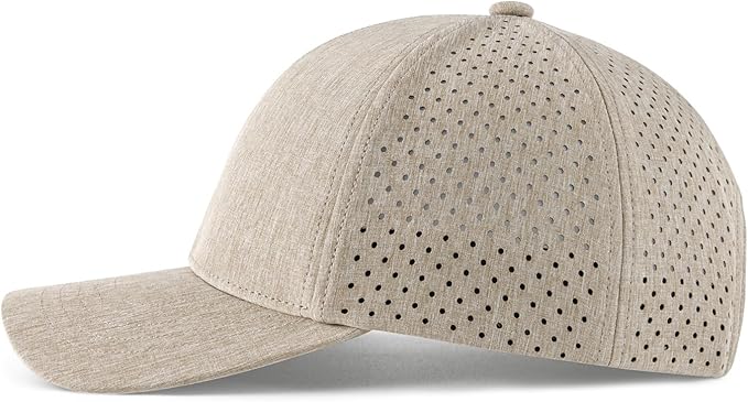 VOBOOM Men Snapback Trucker Hat, Baseball Cap for Breathable Side Laser Cut Holes