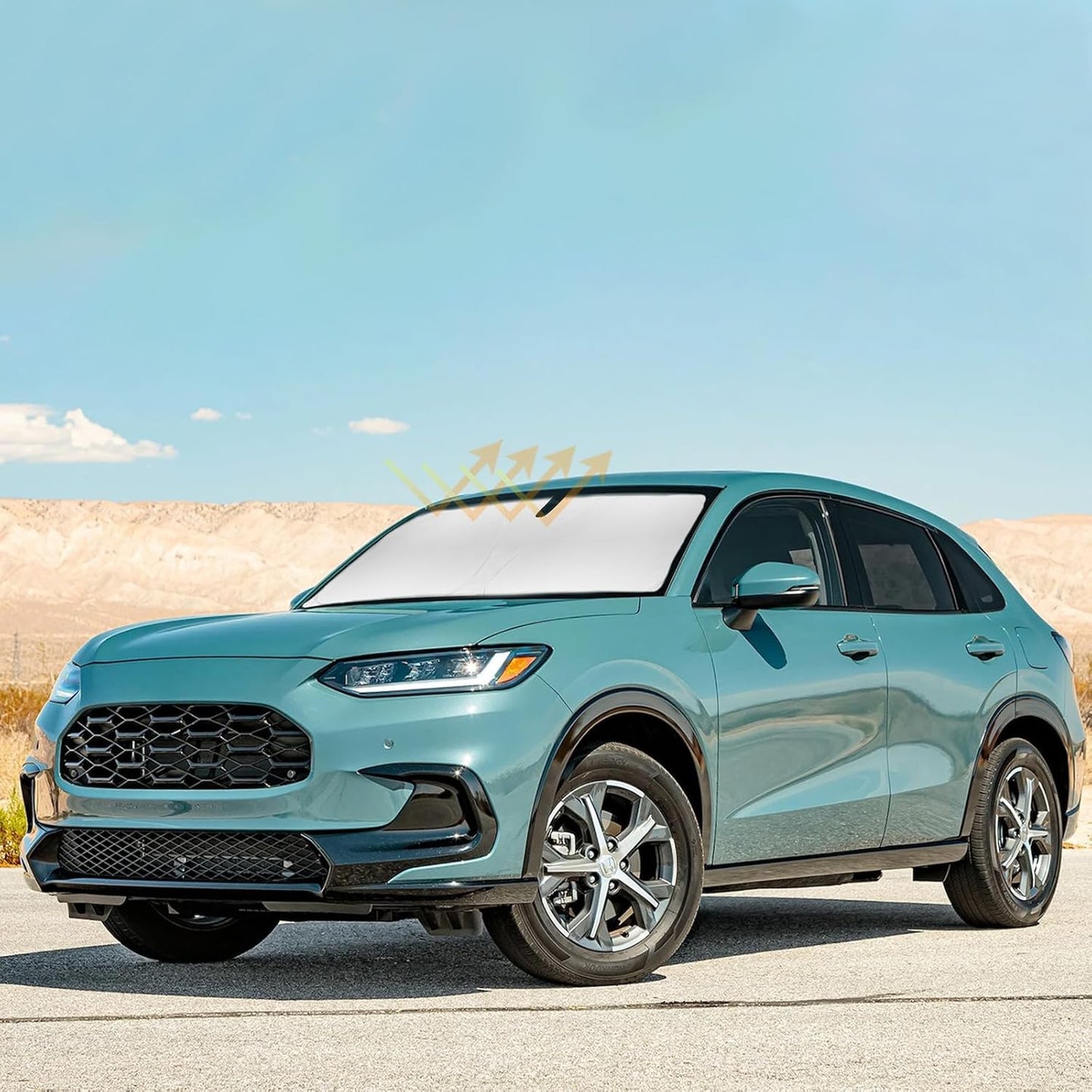 Sun Shade for HRV Windshield Sunshades Cover for 2021-2023 2024 2025 2026 Honda HR-V LX Sport EX EX-L Accessories Foldable Front Window Shields Protector Sun Visor Blocks UV Rays