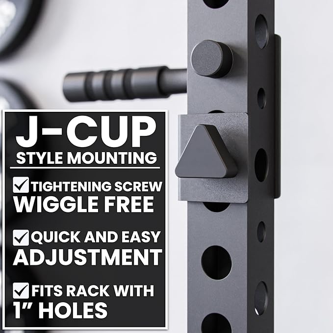 Synergee Dip Station Set of 2 Dip Bar Attachments for Power Racks. Compatible with 2x2 Tube Racks with 1" Holes. Max Capacity 350lbs.